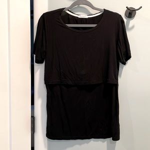 Smallshow Black Nursing Top - Size M